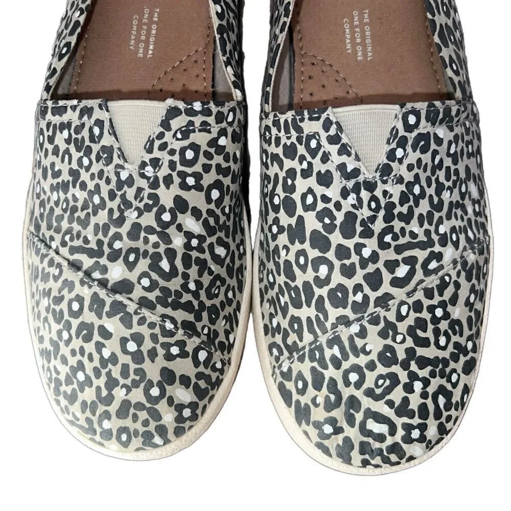 Toms Slip-On Woven Avalon Sneakers - Tan/Leopard (7)